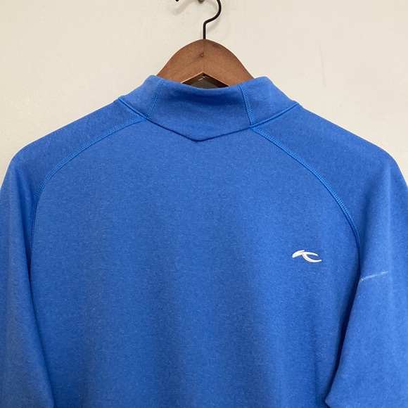 KJUS Shirt Mens 52 Large Blue  Keano Golf Half Zip Long Sleeve Mid Layer - Picture 4 of 16